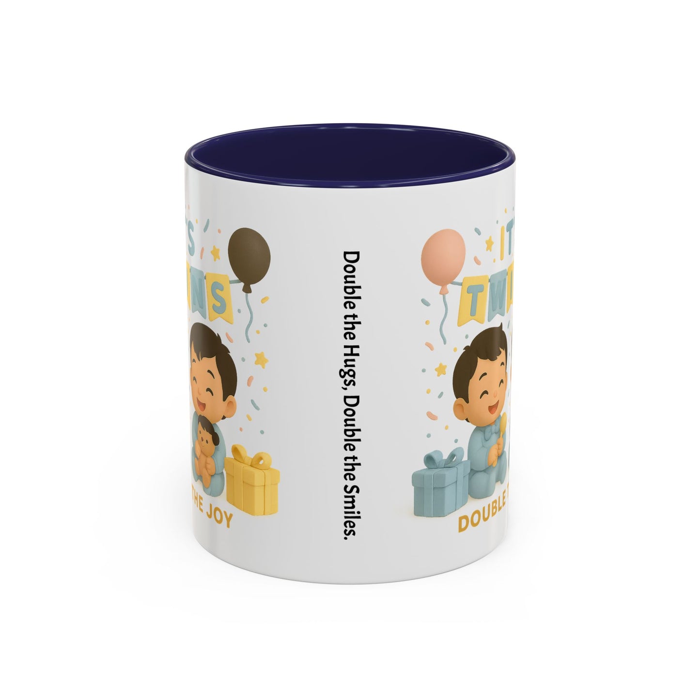 Twins Celebration Coffee Mug, Cute Twins Gift Mug, Baby Shower Mug, Newborn Gift, Double the Joy Mug