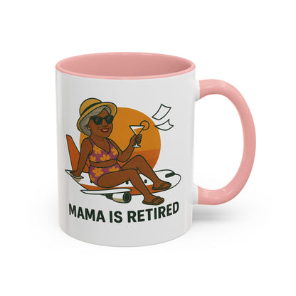 Charming Retired Mama Coffee Mug - Fun Gift for Retirement Celebration
