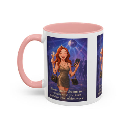 Chic Birthday Celebration Coffee Mug - Turn Birthdays into Fashion Week!