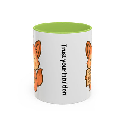 Motivational Accent Coffee Mug - 'Trust Your Intuition' & 'Believe In Yourself!'