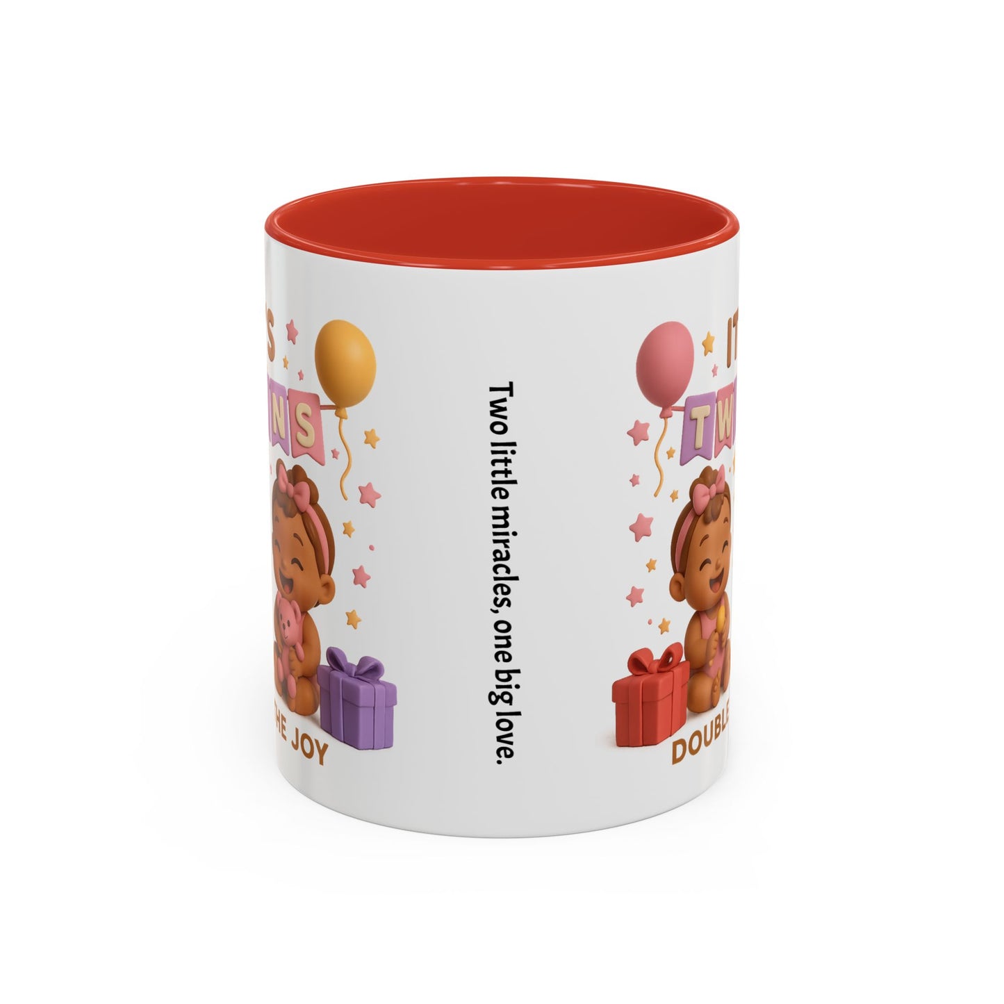 Twins Celebration Coffee Mug – Double the Joy, Gifts for New Parents, Baby Shower Favor, Sibling Gift, Cute Mug for Twins