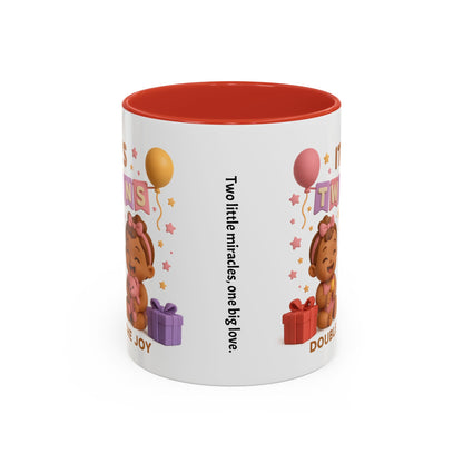 Twins Celebration Coffee Mug – Double the Joy, Gifts for New Parents, Baby Shower Favor, Sibling Gift, Cute Mug for Twins