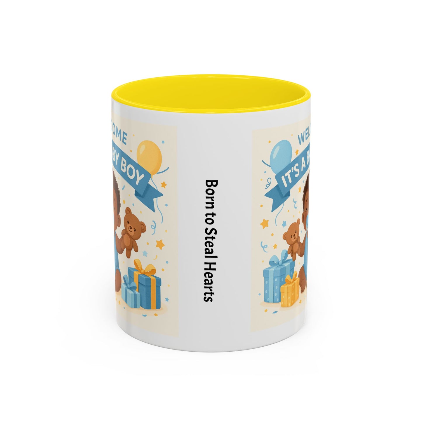 Welcome Baby Boy Coffee Mug - Born to Steal Hearts - Perfect Baby Shower Gift