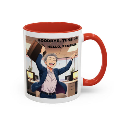 Retirement Celebration Coffee Mug - Goodbye Tension, Hello Pension!