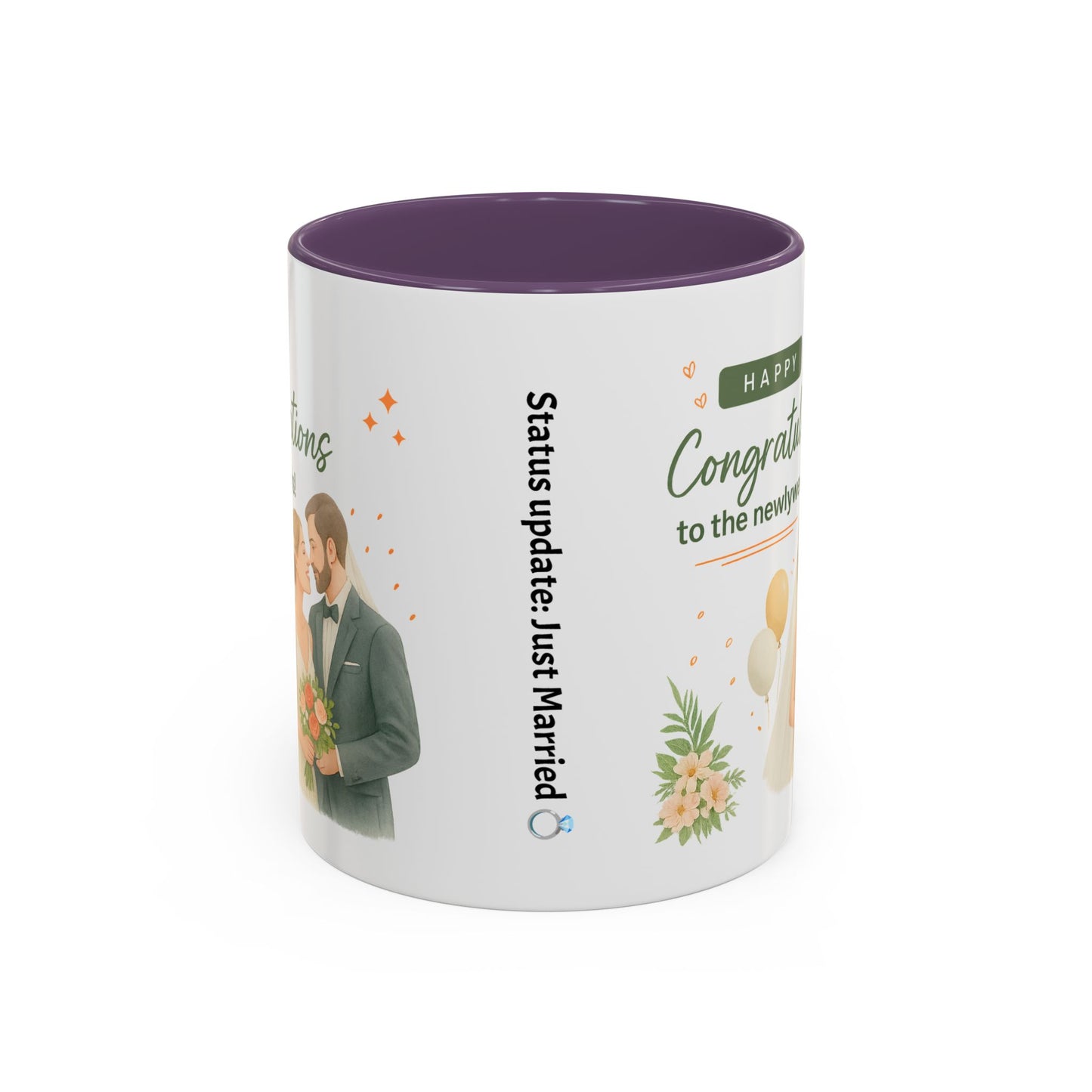 Personalized Wedding Congratulations Mug, Newlywed Gift, Custom Couples Cup, Bridal Shower Favor, Unique Wedding Keepsake