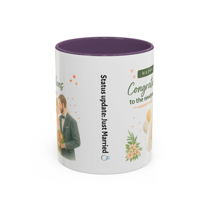 Personalized Wedding Congratulations Mug, Newlywed Gift, Custom Couples Cup, Bridal Shower Favor, Unique Wedding Keepsake