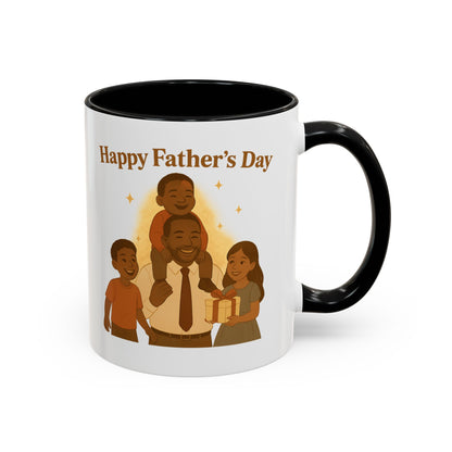 Happy Father's Day Coffee Mug - Celebrate Dad with Joyful Family Design