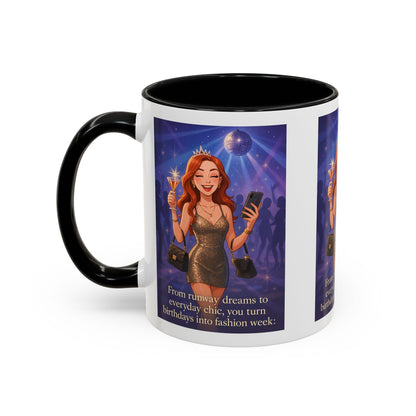 Chic Birthday Celebration Coffee Mug - Turn Birthdays into Fashion Week!