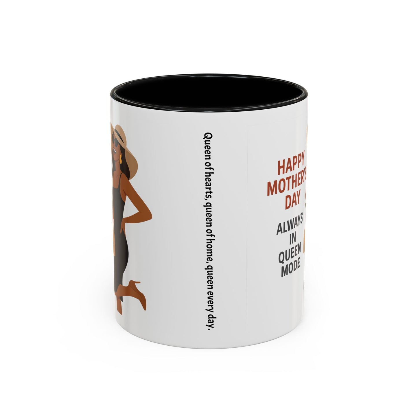 Queen Mode Mother's Day Coffee Mug | Stylish Black Accent Design