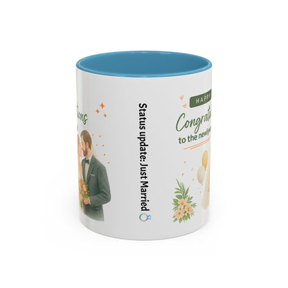Personalized Wedding Congratulations Mug, Newlywed Gift, Custom Couples Cup, Bridal Shower Favor, Unique Wedding Keepsake