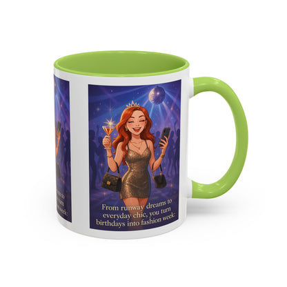 Chic Birthday Celebration Coffee Mug - Turn Birthdays into Fashion Week!