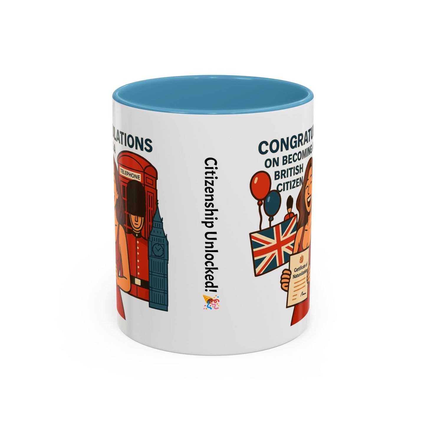 Celebratory British Citizenship Mug, Unique Gift for New Citizens, Fun Coffee Cup, Personal Achievement