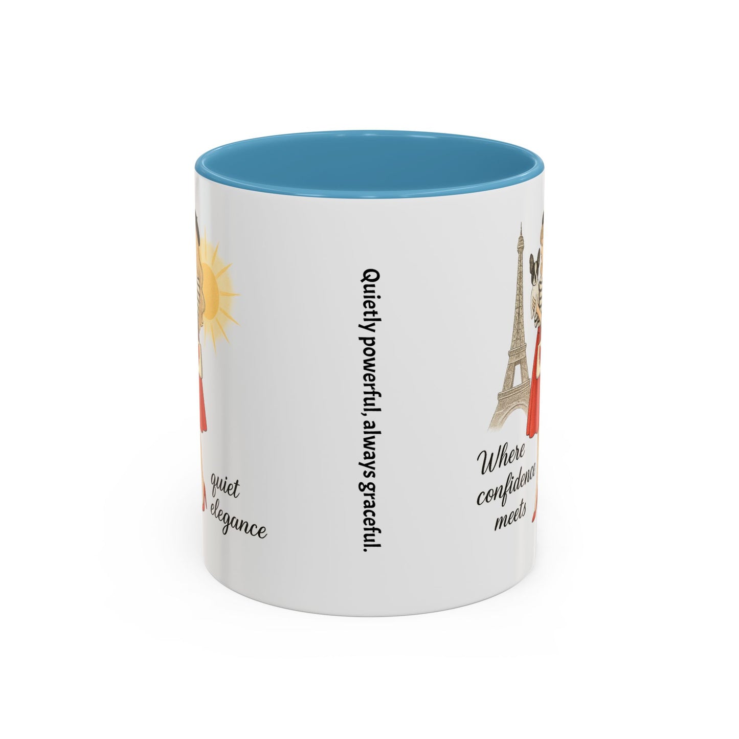 Elegant Confidence Coffee Mug - Inspiring Quote & Chic Design for Tea Lovers, Gifts for Her, Home Office Decor, Parisian Style