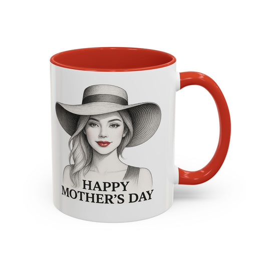 Happy Mother's Day Accent Coffee Mug - Stylish Gift for Moms
