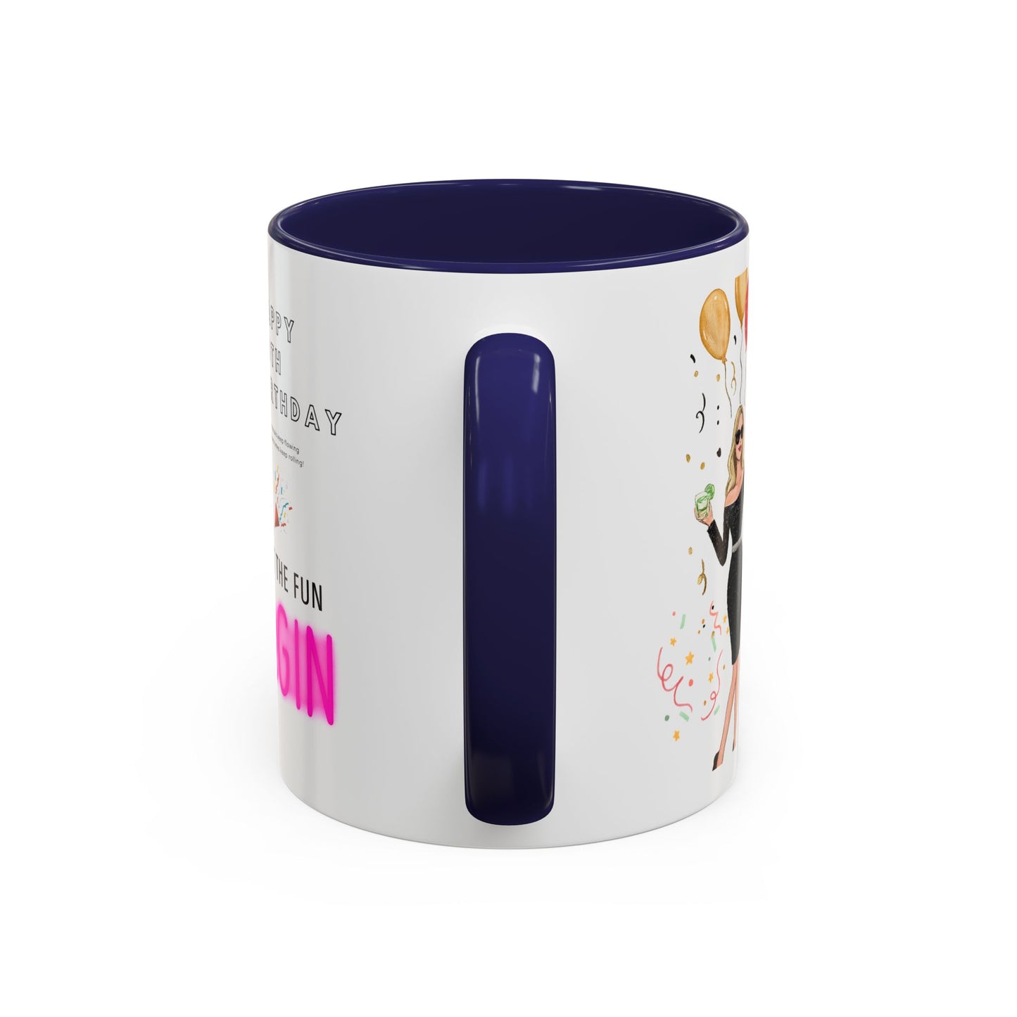 Happy 30th Birthday Accent Coffee Mug, Fun Gift for Her, Toast to Turning 30, Unique Drinkware for Parties