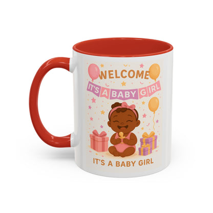Welcome Baby Girl Coffee Mug | Cute Drinkware, Celebration Mug