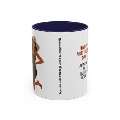 Queen Mode Mother's Day Coffee Mug | Stylish Black Accent Design