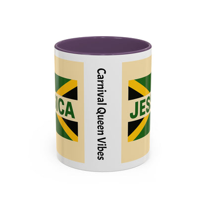 Jamaican Themed Coffee Mug - 'Jessica' with Carnival Queen Vibes