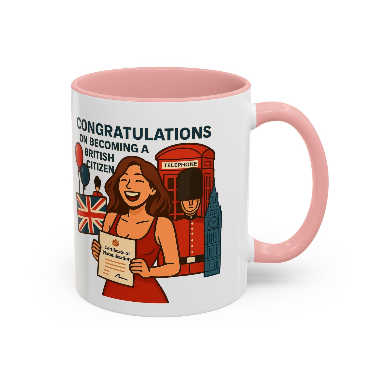Celebratory British Citizenship Mug, Unique Gift for New Citizens, Fun Coffee Cup, Personal Achievement