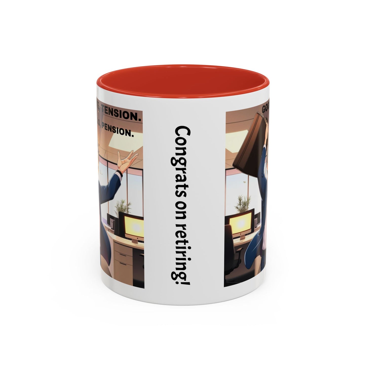 Retirement Celebration Coffee Mug - Goodbye Tension, Hello Pension!