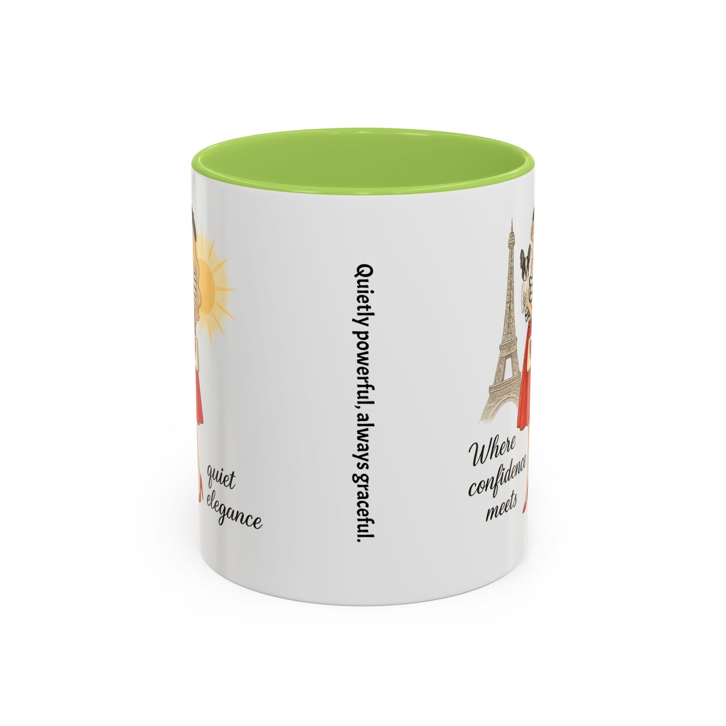 Elegant Confidence Coffee Mug - Inspiring Quote & Chic Design for Tea Lovers, Gifts for Her, Home Office Decor, Parisian Style