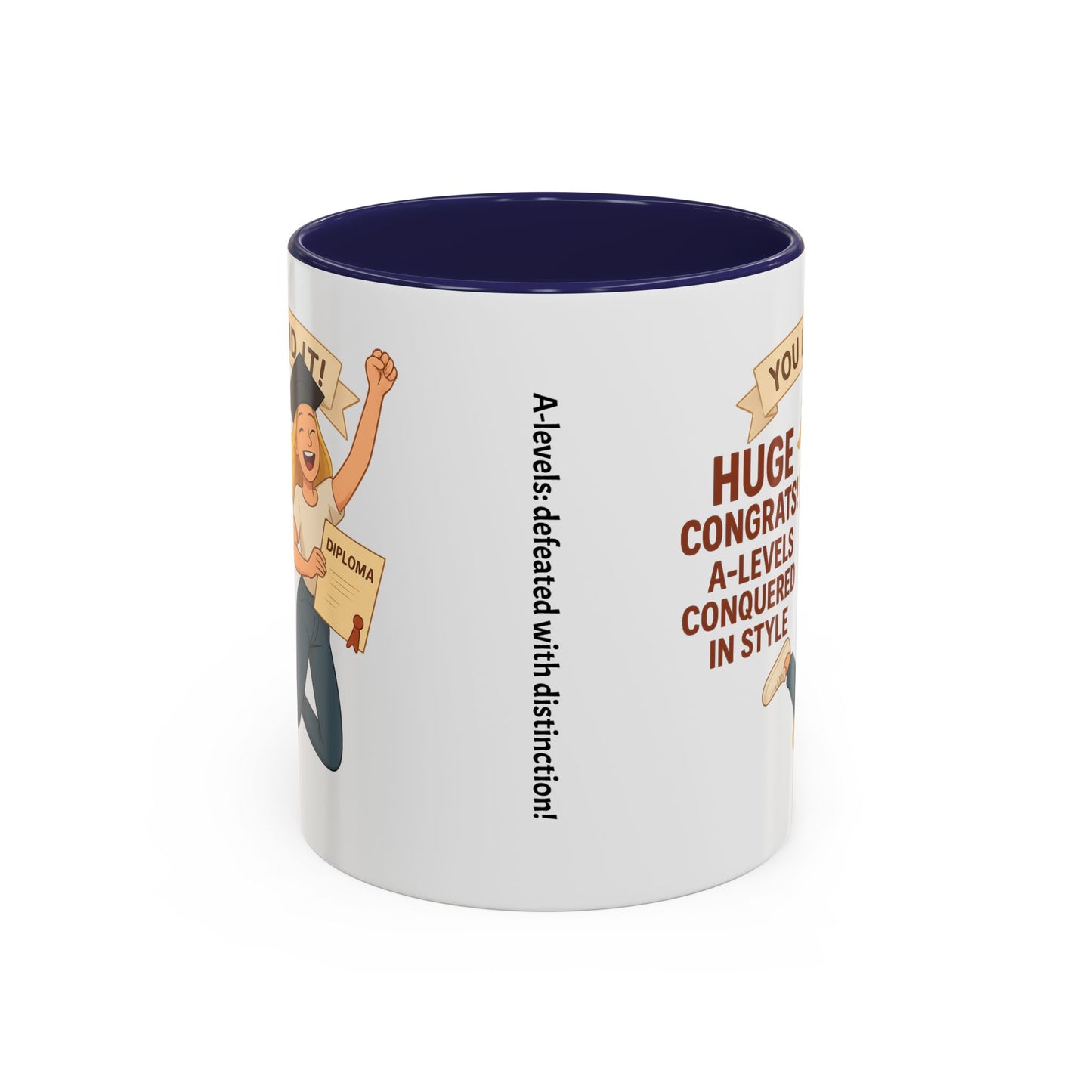 Celebratory Graduation Coffee Mug - 'You Did It!' A-Levels