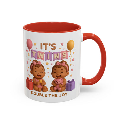 Twins Celebration Coffee Mug – Double the Joy, Gifts for New Parents, Baby Shower Favor, Sibling Gift, Cute Mug for Twins