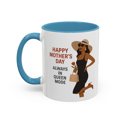 Queen Mode Mother's Day Coffee Mug | Stylish Black Accent Design