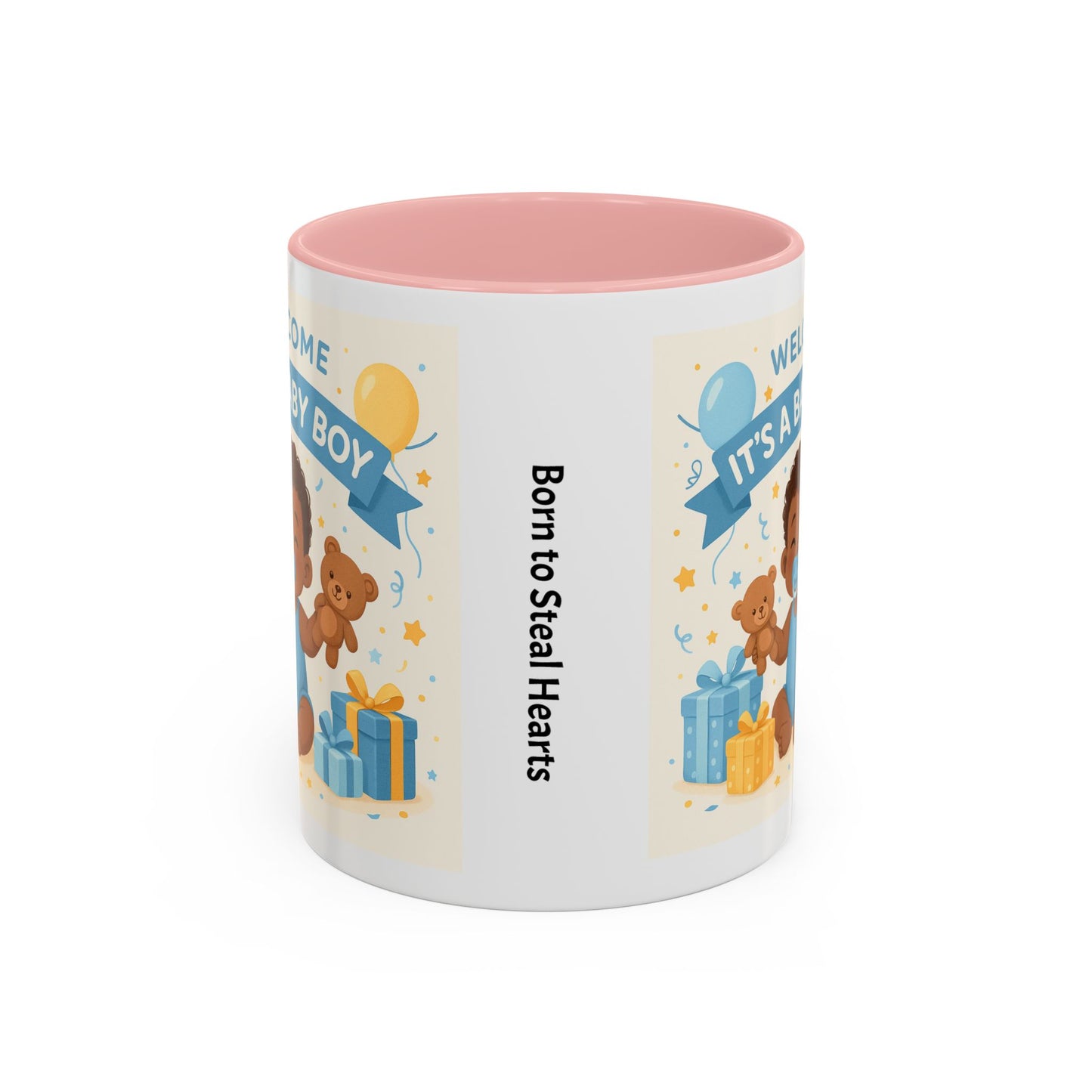Welcome Baby Boy Coffee Mug - Born to Steal Hearts - Perfect Baby Shower Gift