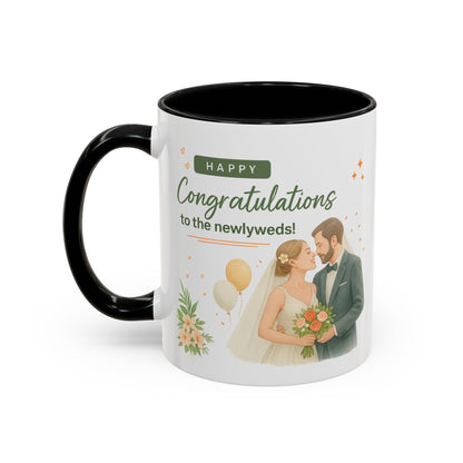 Personalized Wedding Congratulations Mug, Newlywed Gift, Custom Couples Cup, Bridal Shower Favor, Unique Wedding Keepsake