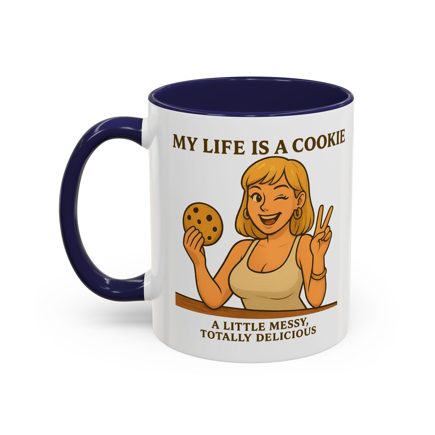 Funny Life is a Cookie Coffee Mug - Perfect for Treat Lovers