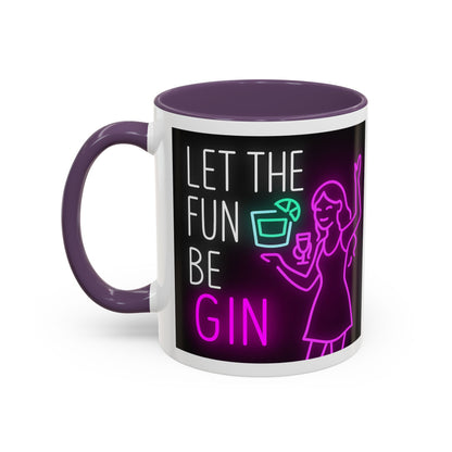 Neon Quote Coffee Mug, Fun Gin Mug, Party Drinkware, Gifts for Gin Lovers, Home Bar Decor, Playful Accent Mug
