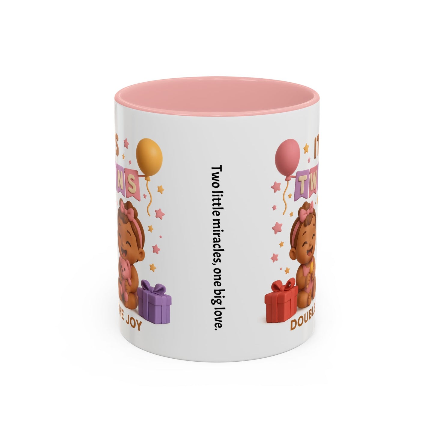 Twins Celebration Coffee Mug – Double the Joy, Gifts for New Parents, Baby Shower Favor, Sibling Gift, Cute Mug for Twins