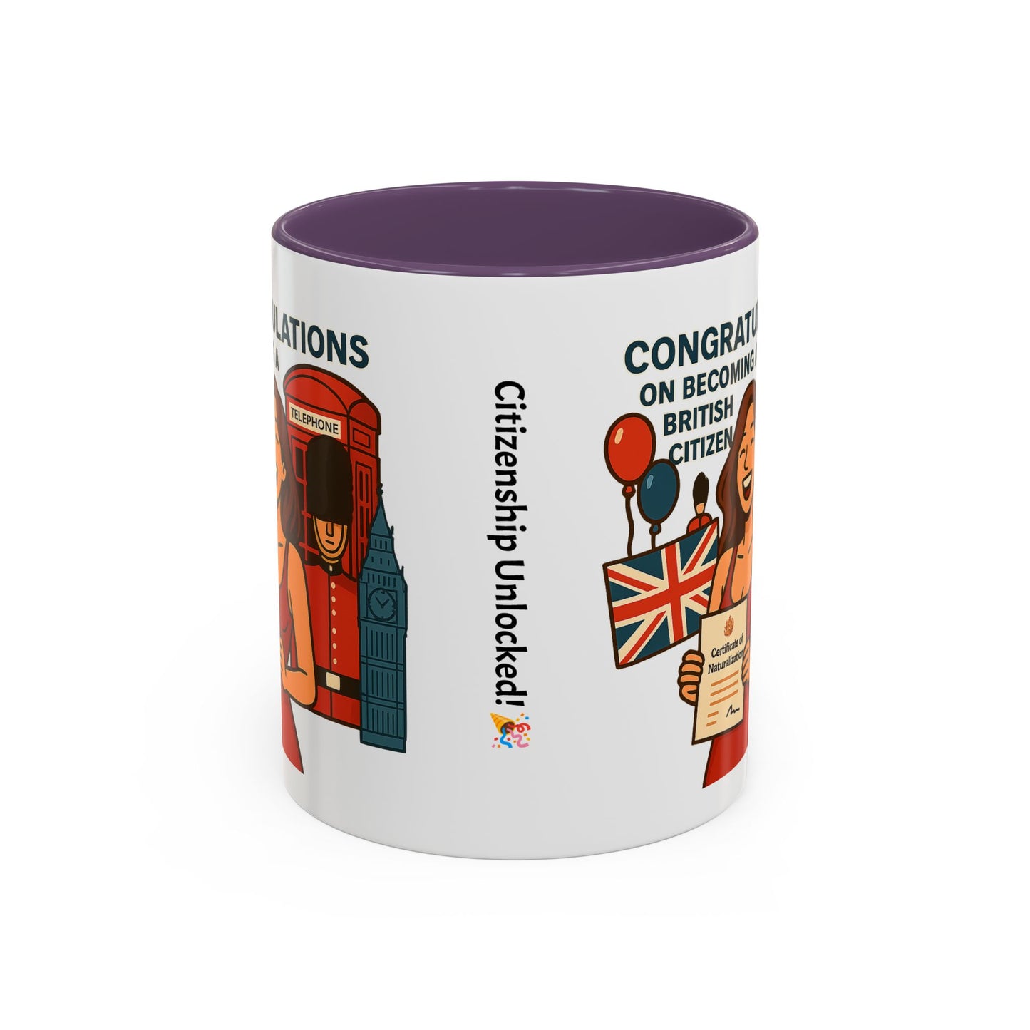 Celebratory British Citizenship Mug, Unique Gift for New Citizens, Fun Coffee Cup, Personal Achievement