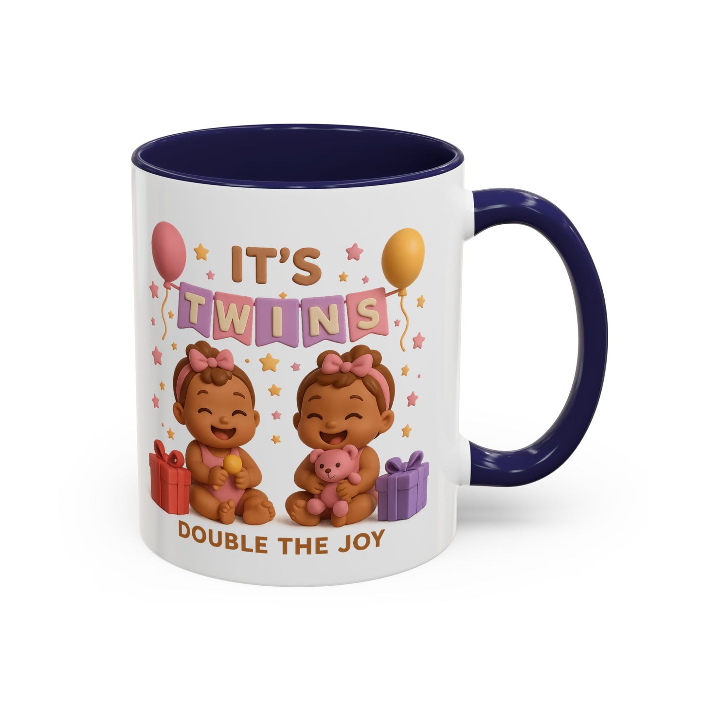 Twins Celebration Coffee Mug – Double the Joy, Gifts for New Parents, Baby Shower Favor, Sibling Gift, Cute Mug for Twins