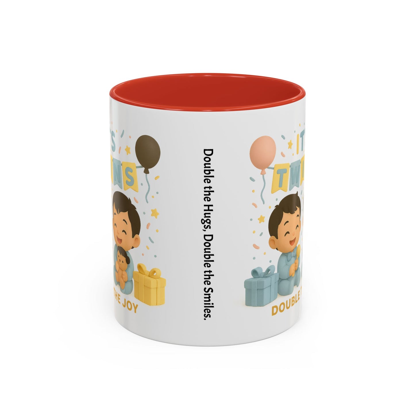 Twins Celebration Coffee Mug, Cute Twins Gift Mug, Baby Shower Mug, Newborn Gift, Double the Joy Mug