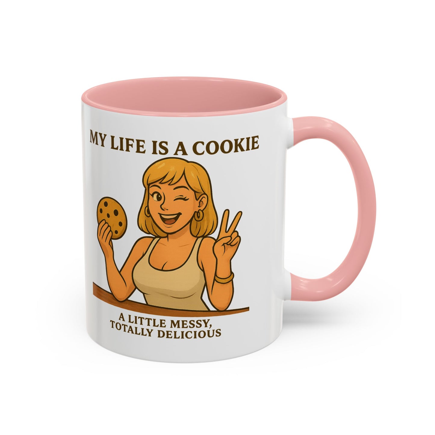 Funny Life is a Cookie Coffee Mug - Perfect for Treat Lovers