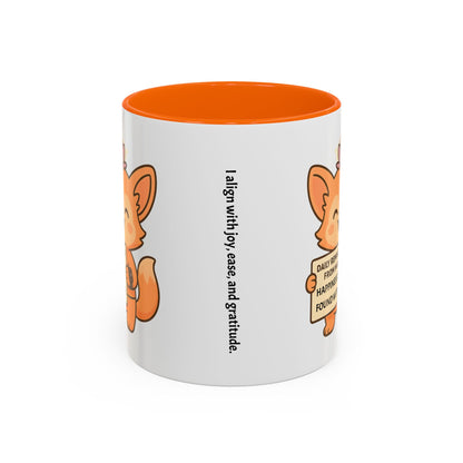Cute Ms Mai Fox Inspirational Coffee Mug - Happiness is Found Within