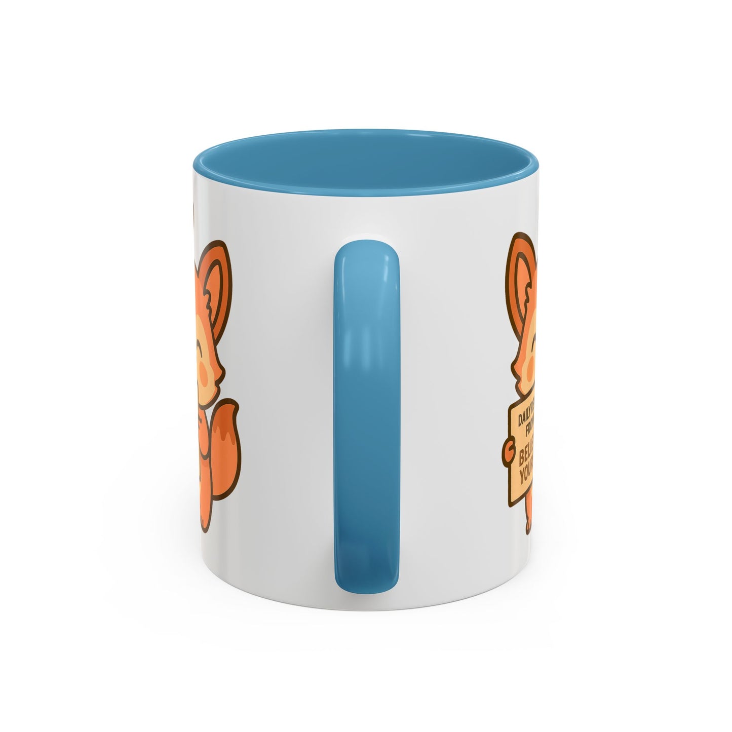 Motivational Accent Coffee Mug - 'Trust Your Intuition' & 'Believe In Yourself!'