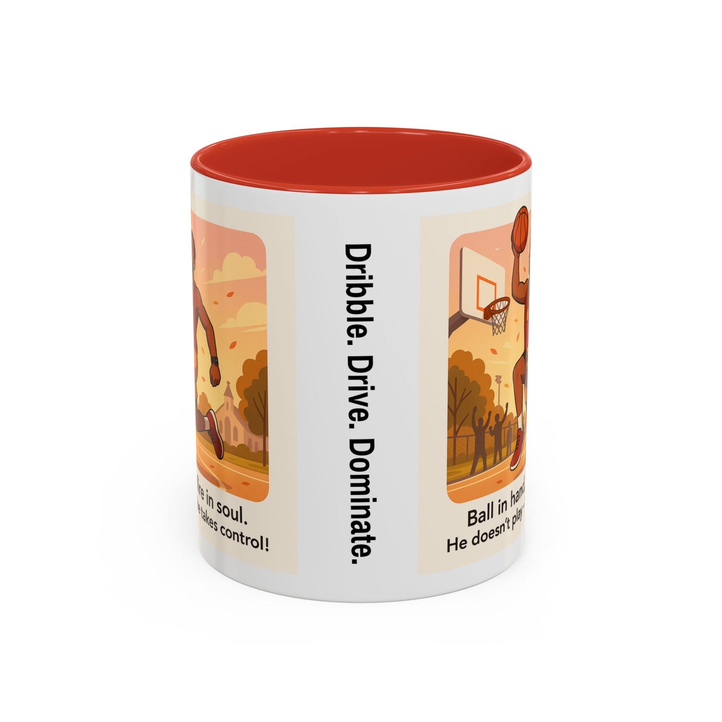 Dynamic Basketball Coffee Mug - Motivational Sports
