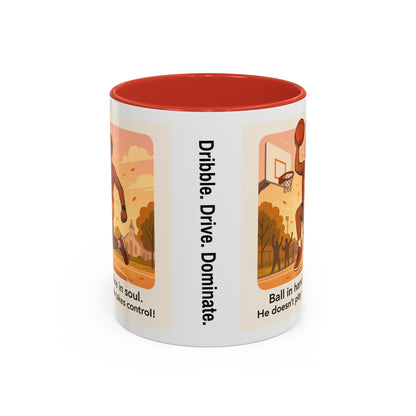 Dynamic Basketball Coffee Mug - Motivational Sports