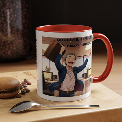 Retirement Celebration Coffee Mug - Goodbye Tension, Hello Pension!