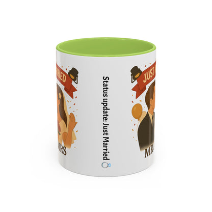 Just Married Coffee Mug | Wedding Gift | Newlywed Coffee Cup | Mr & Mrs Mug | Bride and Groom Drinkware