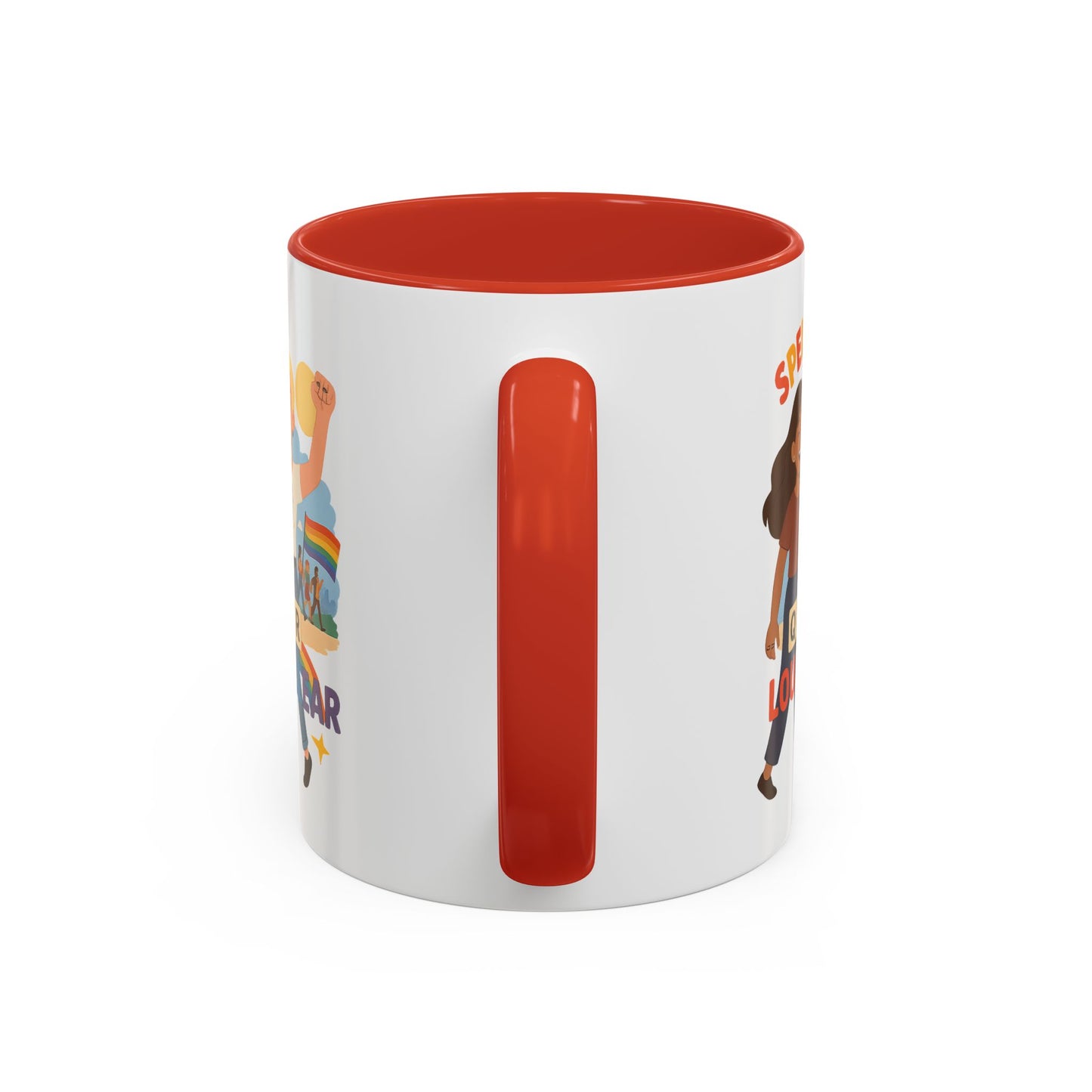 LGBTQ+ Pride Accent Coffee Mug - 'Spell It Queer Loud and Clear' - 11oz & 15oz