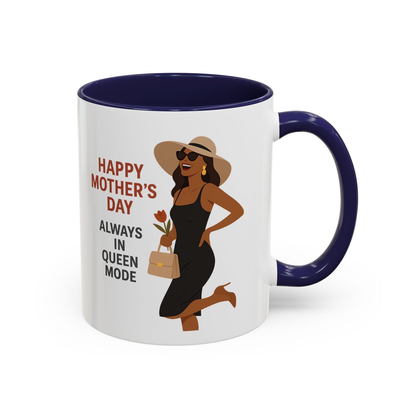 Queen Mode Mother's Day Coffee Mug | Stylish Black Accent Design