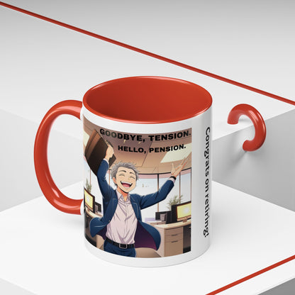 Retirement Celebration Coffee Mug - Goodbye Tension, Hello Pension!