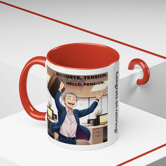 Retirement Celebration Coffee Mug - Goodbye Tension, Hello Pension!
