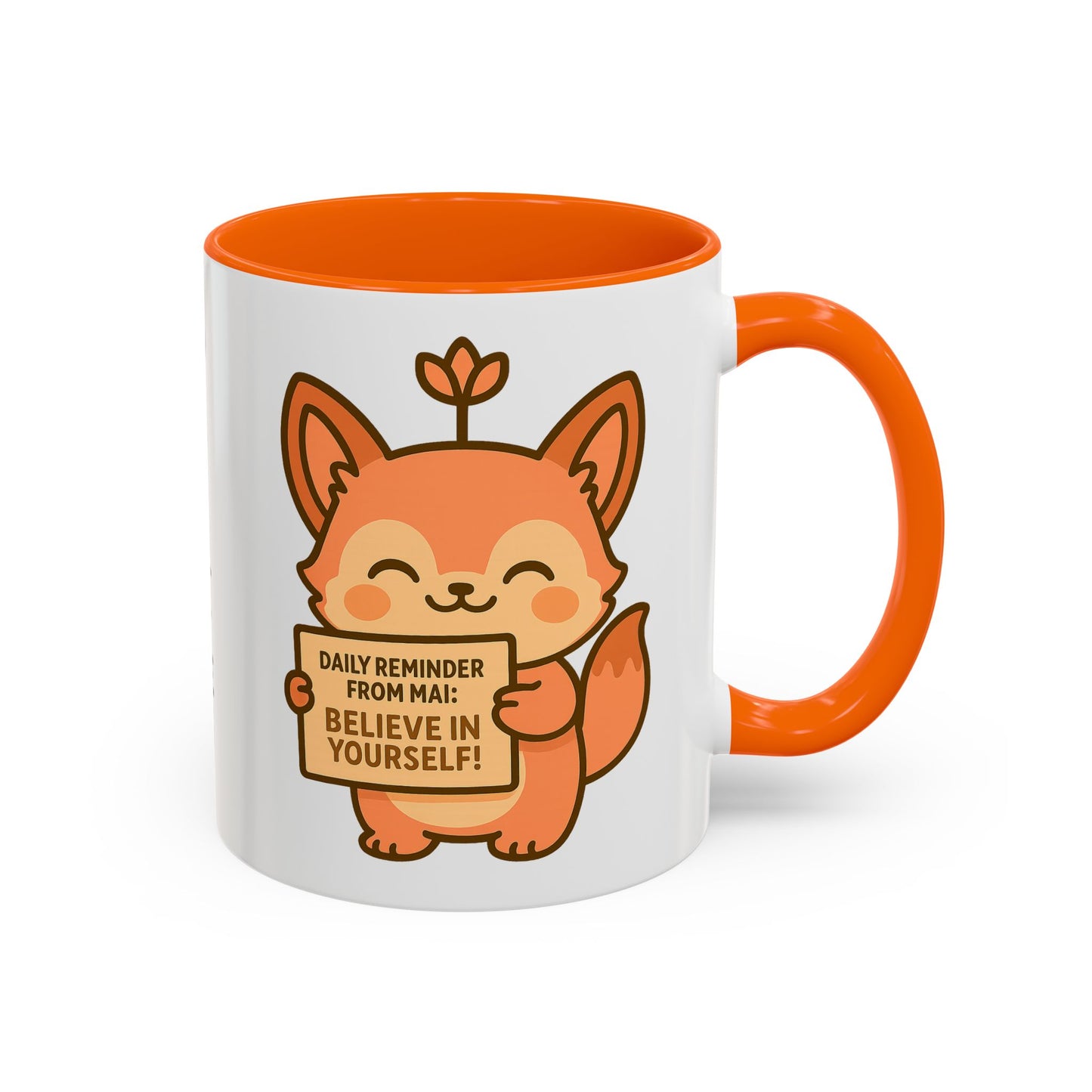 Motivational Accent Coffee Mug - 'Trust Your Intuition' & 'Believe In Yourself!'