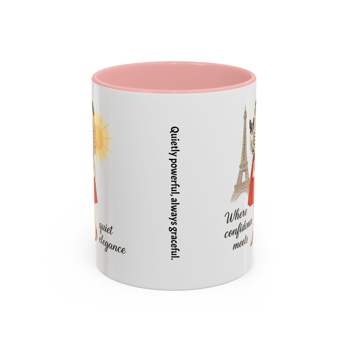 Elegant Confidence Coffee Mug - Inspiring Quote & Chic Design for Tea Lovers, Gifts for Her, Home Office Decor, Parisian Style