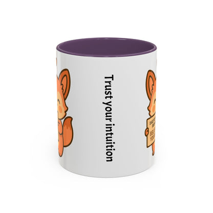 Motivational Accent Coffee Mug - 'Trust Your Intuition' & 'Believe In Yourself!'